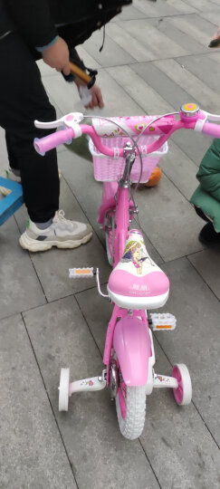 凤凰（Phoenix）儿童自行车 4-6-10-13岁童车女款公主款中大童宝宝单车 粉色/带后衣架 18寸 晒单图