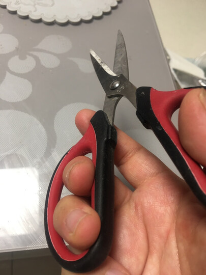 得力(deli)175mm中号不锈钢剪刀 家用办公美工剪子 黑色6027 晒单图