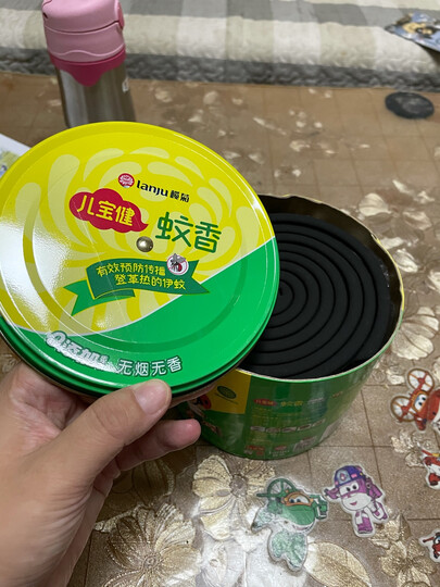 榄菊 儿宝健加大盘无烟型蚊香40单圈+蚊香座 儿童蚊香桶驱蚊盘香 晒单图