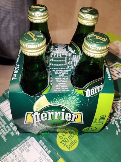 Perrier巴黎水（Perrier)法国原装进口气泡矿泉水 青柠味 330ml*24瓶  晒单图