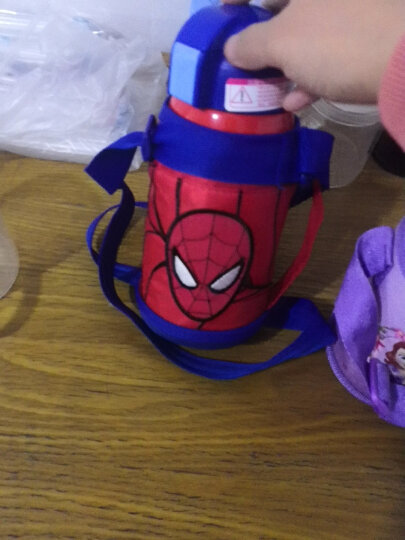 迪士尼（Disney）儿童保温杯男女学生水杯子304不锈钢吸管直饮保温杯紫色苏菲亚500ml双盖三用 晒单图
