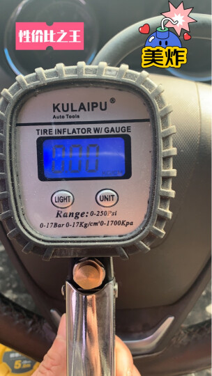 酷莱普 (KULAIPU) 高精度数显充气表 高精度数显胎压表 汽车轮胎气压表胎压计胎压监测充气表可放气 AK-47 晒单图