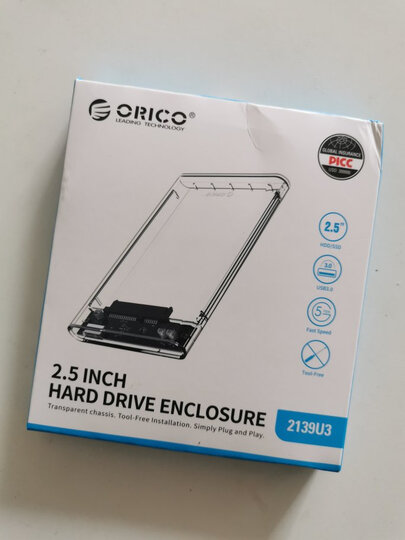 奥睿科(ORICO)移动硬盘盒2.5英寸USB3.0 SATA串口笔记本电脑外置壳固态机械ssd硬盘盒子 全透明2139U3 晒单图