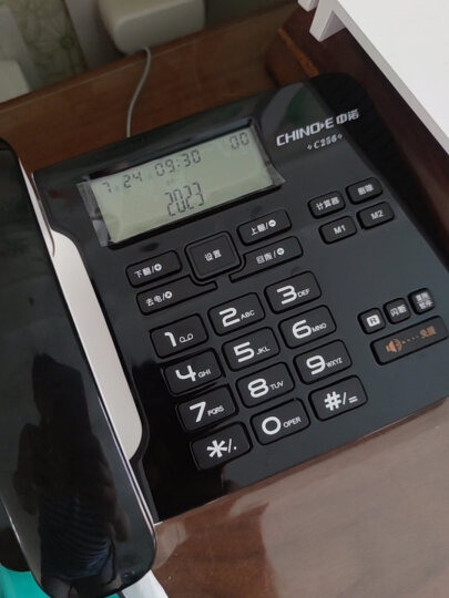 中诺电话机座机固定电话有绳板机R键转接免打扰设置来电显示免提通话坐C256白色办公家用 晒单图