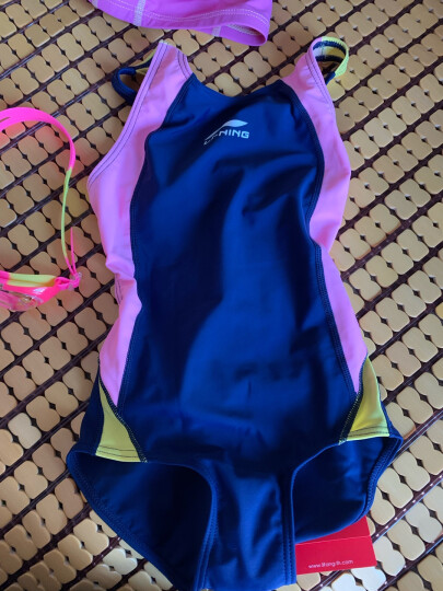 李宁LI-NING儿童泳镜泳帽套装儿童游泳镜套装男女童游泳装备 308粉 晒单图