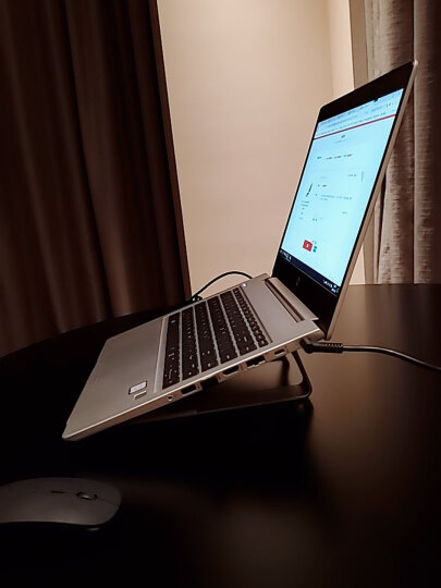 埃普（UP）AP-1铝合金笔记本散热支架（银色）苹果小米通用型笔记本电脑支架 桌面办公 晒单图