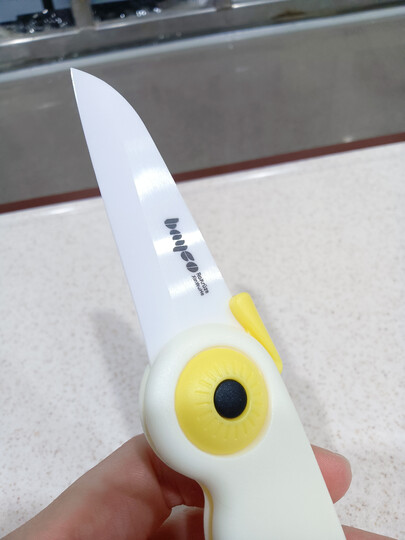 拜格BAYCO 水果刀3寸带刀套陶瓷削皮刀玫红色BD8006 晒单图