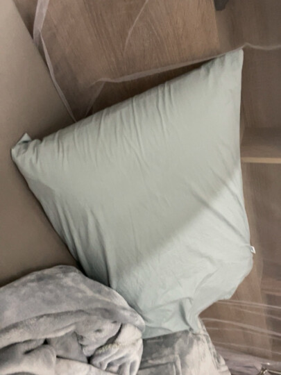 睡眠博士（AiSleep） 四季通用全棉枕套 单个装 蓝色 74*48cm 晒单图