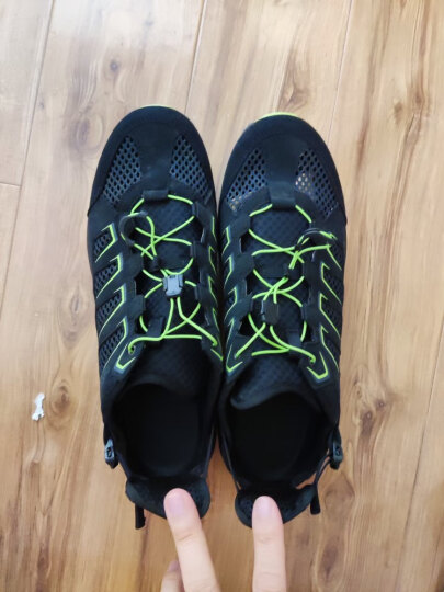LOWA德国越野跑鞋户外跑步运动鞋透气进口低帮鞋 MADISON 男款L410481 黑色/黄绿色 42 晒单图