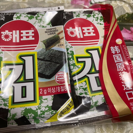 海牌菁品 韩国进口 原味海苔2g*32包 寿司即食紫菜64g四大袋 儿童零食礼物 晒单图