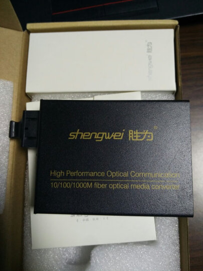 胜为（shengwei）电信级光纤收发器 单模双纤光电转换器 网络监控SC接口 千兆自适应光钎收发器 20KM FC-612 晒单图