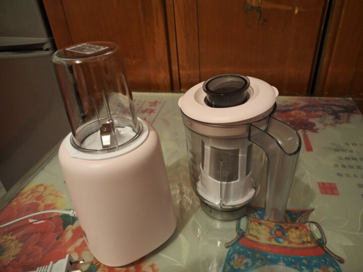 美的（Midea）榨汁机料理机二合一多功能家用榨汁机搅拌机婴儿辅食果汁机BL25B2智能 粉色 晒单图