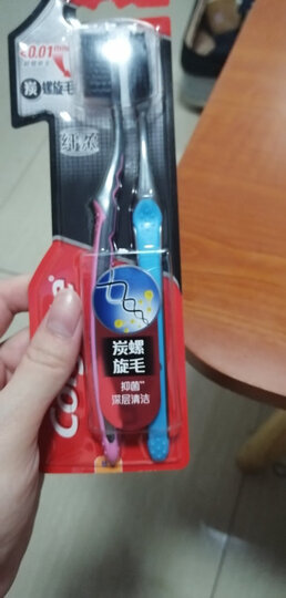 高露洁(Colgate)牙刷纤柔双效旋白 牙刷×2 (螺旋刷毛 美白深洁) 晒单图