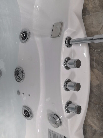 果敢 家用成人情侣按摩浴缸双人恒温定制浴缸盆1.4-1.8米831 冲浪+灯+排污 1.7米 晒单图