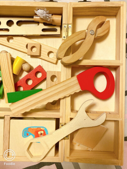 巧木匠儿童螺母组合玩具仿真工具箱生日礼物动手动脑早教木制过家家男孩拆装玩具3-4-5-6岁以上 组合工具箱 晒单图