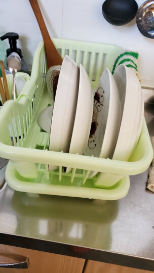 美居客滤水架厨房沥水碗架滴水碗盘架绿色 晒单图