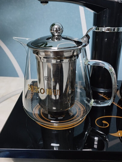 新功（SEKO）智能全自动上水壶电水壶玻璃保温电热水壶烧水壶304不锈钢电茶壶 F143 1L 晒单图