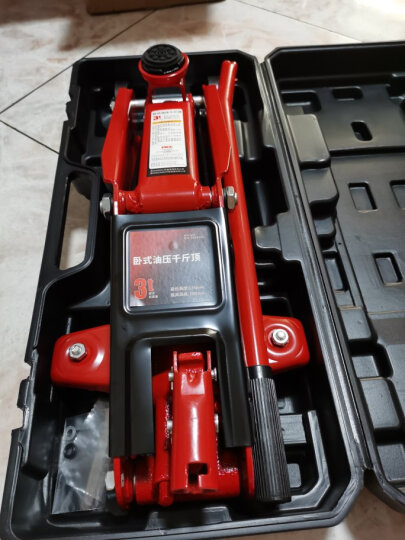 BIG RED红色卧式液压千斤顶3吨 汽车工具小车轿车面包车用换胎工具3T（塑盒款） 晒单图