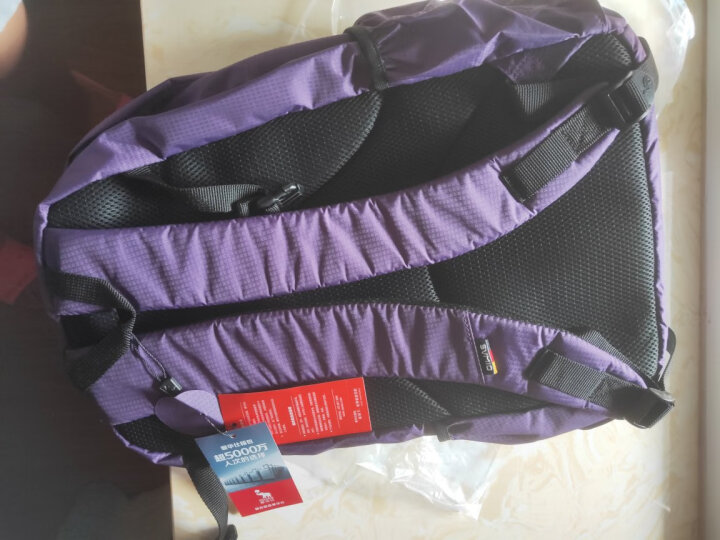 爱华仕电脑包双肩14英寸 时尚商务背包男 笔记本电脑包大容量 4071紫色 晒单图