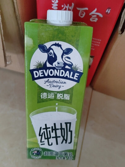 德运（Devondale）澳大利亚原装进口 脱脂牛奶 早餐纯牛奶 1L*10盒/箱装 晒单图