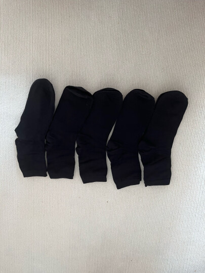 南极人袜子男士袜子纯色中筒透气纯黑正装中筒袜5双礼盒装  均码 晒单图