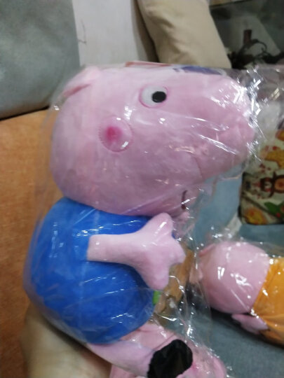 小猪佩奇（Peppa Pig）毛绒玩具抱枕公仔布娃娃国庆节礼物送男孩女孩女友 2只装礼盒（佩奇19cm+乔治19cm） 晒单图