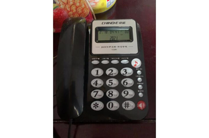 中诺电话机座机固定电话有线来电显示双接口免电池C228黑色办公伴侣 晒单图