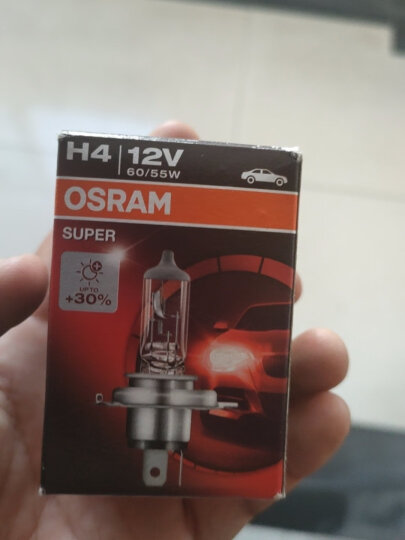 欧司朗（OSRAM） 汽车灯泡  大灯近光灯远光灯卤素灯 H4  长寿型12V (单支装) 晒单图