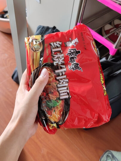 康师傅方便面红烧牛肉袋面泡面五连包休闲零食 晒单图