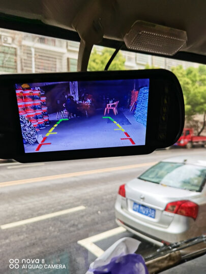 邦道尼大货车可视频大巴收割机客车高清夜视倒车影像系统24v探摄像头12v 7英寸后视镜AV屏+货车摄像头15米 晒单图