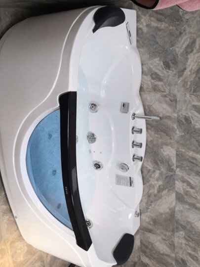 果敢 家用成人情侣按摩浴缸双人恒温定制浴缸盆1.4-1.8米831 冲浪+灯+排污 1.7米 晒单图