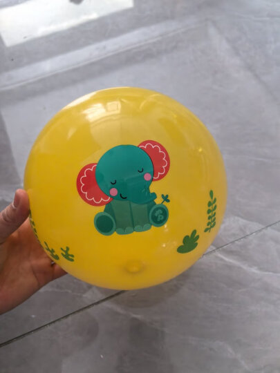 费雪（Fisher-Price）儿童玩具球 宝宝小皮球拍拍球22cm（黄色 赠送打气筒）F0516H3六一儿童节礼物送宝宝 晒单图