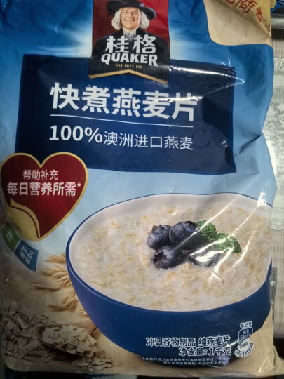 桂格（QUAKER）快煮快熟燕麦片1000克 FiberQ益生元 早餐搭配 高膳食纤维 晒单图