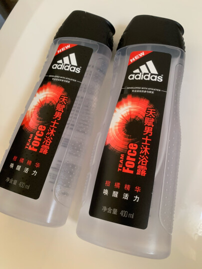 阿迪达斯(Adidas)男士天赋沐浴露400ml 持久留香控油清凉舒爽 特有木质香 不含皂质 晒单图