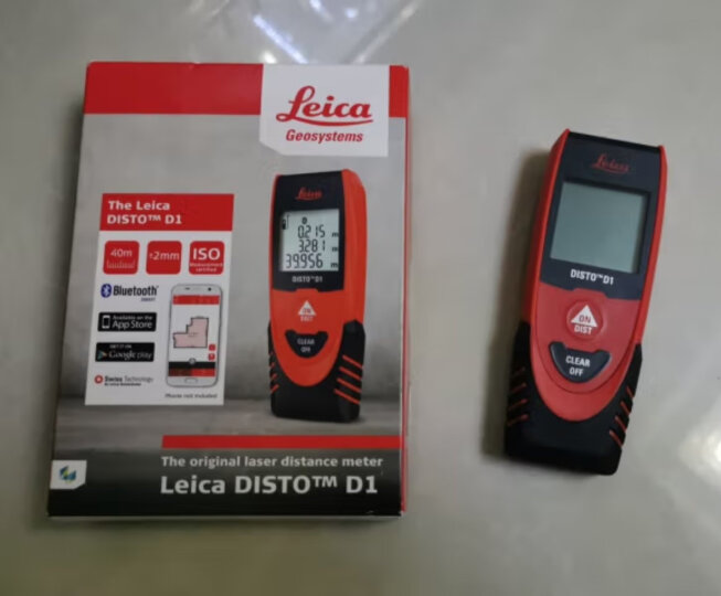 徕卡（Leica）D1手持激光测距仪室内40米红外线电子尺量房仪蓝牙莱卡房产评估 晒单图