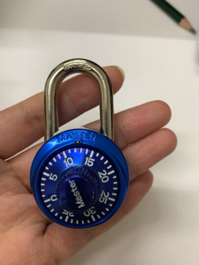 玛斯特（Master Lock）转盘式小号密码锁健身房柜门密码挂锁1533MCND蓝色 美国专业锁具品牌 晒单图