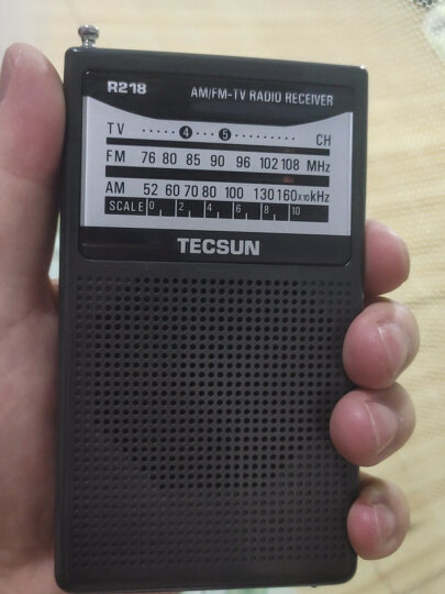 德生（Tecsun）R-218收音机 音响 全波段 老年人 电视伴音 调频调幅 老人便携式半导体 校园广播（黑色） 晒单图