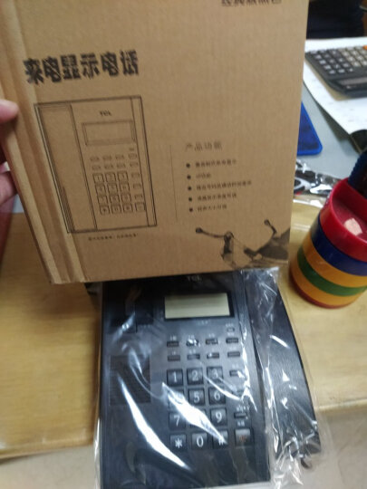 TCL 电话机座机 固定电话 办公家用 双接口 来电显示 时尚简约 HCD868(79)TSD经典版 (黑色) 晒单图