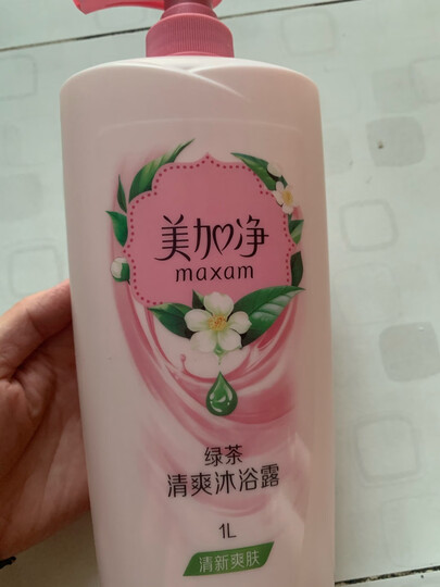 美加净(MAXAM)滋润沐浴露1000ml(杏仁油精华天然补水保湿润肤沐浴乳) 晒单图
