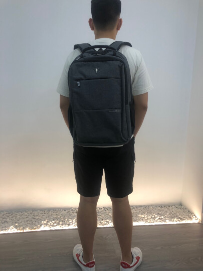 VICTORIATOURIST双肩包电脑包15.6英寸 男商务防泼水双肩背包书包V9006灰色 晒单图