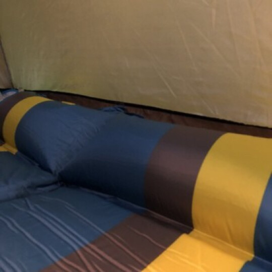 探险者（TAN XIAN ZHE）户外自动充气垫加厚加宽户外帐篷双人防潮垫可拼接气垫床垫 【加厚5CM】宝蓝色单人可拼接 晒单图