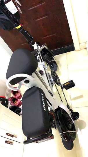 折叠电动自行车成人男女士小型超轻迷你便携代步助力电瓶车 锂电池可提取 新国标 旗舰版白色助力约90KM 晒单图