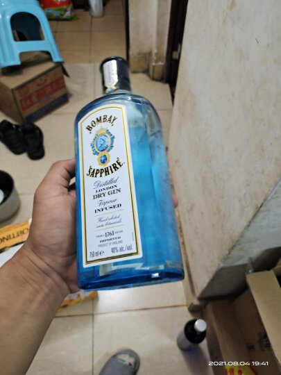 孟买(Bombay)  洋酒 英国  毡酒琴酒 杜松子酒 蓝宝石金酒 750ml 晒单图