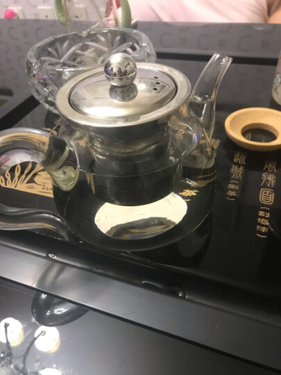 金镶玉茶壶  办公室茶具泡茶耐热防爆玻璃家用大容量过滤 如意壶500ML 晒单图