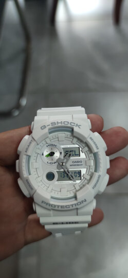 卡西欧（CASIO）手表男 g-shock系列黑金小钢炮电子运动学生石英表 送男友礼物 GAX-100A-7A白武士冲浪运动 晒单图