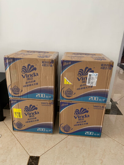 维达（Vinda）有芯卷纸 蓝色经典4层200克*27卷 厚韧更耐用 大分量纸巾整箱 晒单图