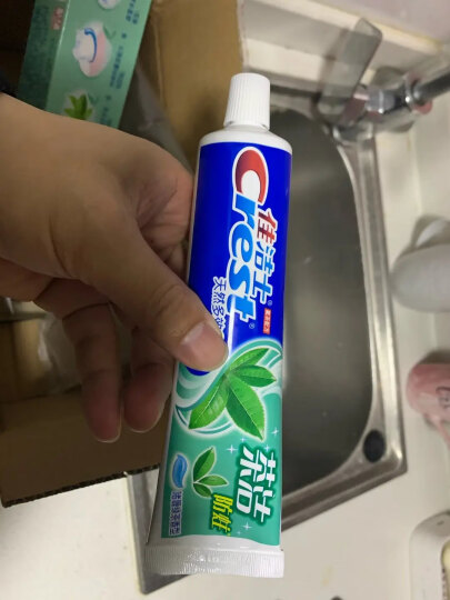 佳洁士牙膏洁齿盐白牙膏（清凉薄荷香型）90g（天然盐 洁白牙齿 防蛀 清新口气）（新老包装，随机发放） 晒单图