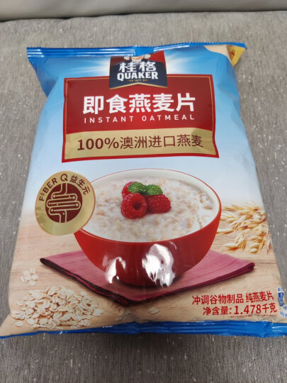 桂格（QUAKER）快煮快熟燕麦片1000克 FiberQ益生元 早餐搭配 高膳食纤维 晒单图