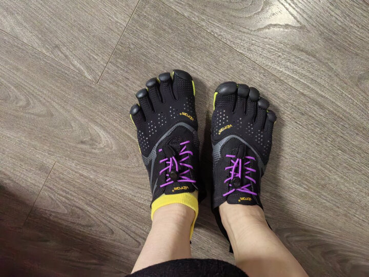 Vibram公路跑步五指鞋女 户外健身运动鞋透气耐磨跑步鞋V-RUN 北海蓝/海军蓝 37 晒单图