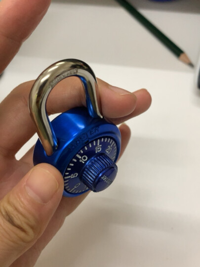 玛斯特（Master Lock）转盘式小号密码锁健身房柜门密码挂锁1533MCND蓝色 美国专业锁具品牌 晒单图